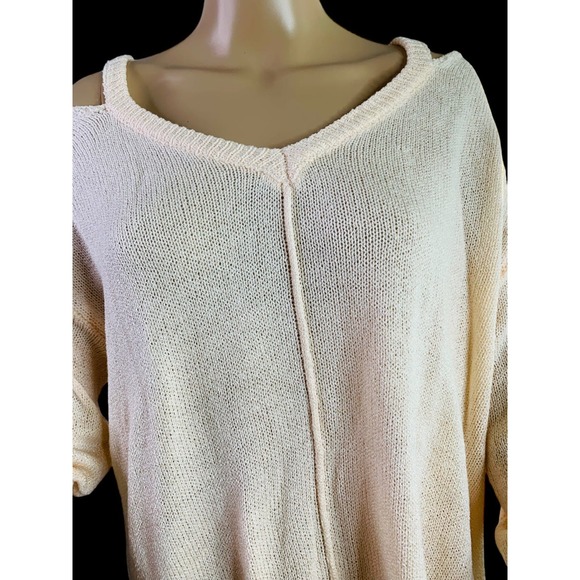 Cold Shoulder Sweater by BECOOL contemporary Creamsicle Color Long Sleeve Size M - Picture 2 of 10